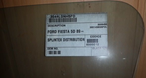 Ford fiesta 5D 89- стекло передней левой двери 3544LGNH5FD