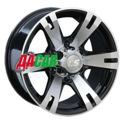LS 182 8x17/6x139,7 ET25 D106,1 BKF (конус, Колпак+лого)
