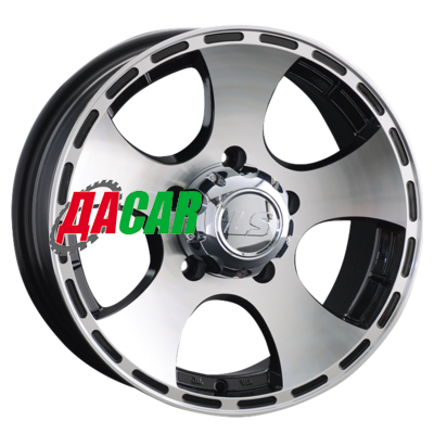 LS 795 7x16/5x139,7 ET5 D108,5 BKF (конус, Колпак+лого)
