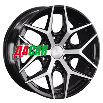 LS 1303 8x18/6x139,7 ET30 D106,1 BKF (конус, Колпак+лого)