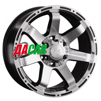 LS 1289 8x18/6x139,7 ET20 D106,1 BKF (конус, Колпак+лого)