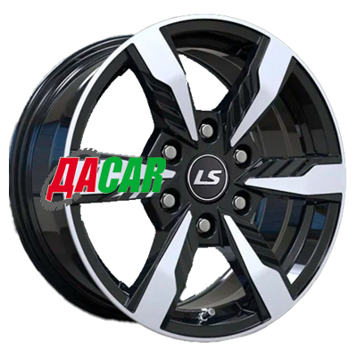 LS 1301 7,5x17/6x139,7 ET36 D100,1 BKF (конус, Колпак+лого)