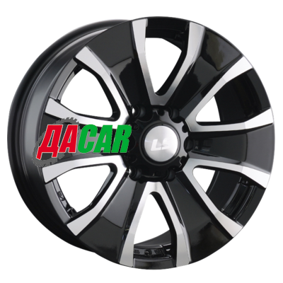 LS 953 8x18/6x139,7 ET36 D100,1 BKF (конус, Колпак+лого)