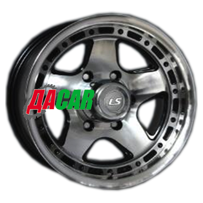 LS 870 8x15/6x139,7 ET-10 D106,1 BKF (конус, Колпак+лого)