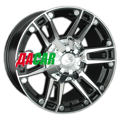 LS 558 8x17/6x139,7 ET36 D100,1 BKF (конус, Колпак+лого)