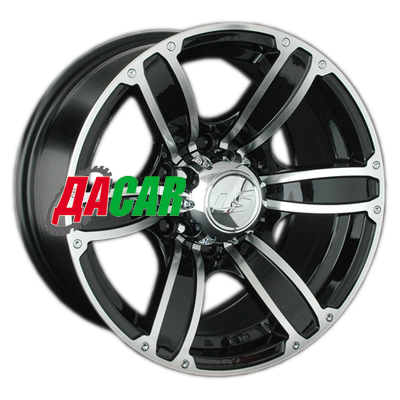 LS 766 8x16/6x139,7 ET10 D107,1 BKF (конус, Колпак+лого)