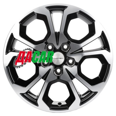 Khomen Wheels KHW1711 (Arkana/Kaptur) 6,5x17/5x114,3 ET50 D66,1 Black-FP