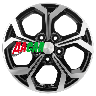 Khomen Wheels KHW1606 (Corolla) 6,5x16/5x114,3 ET45 D60,1 Black-FP