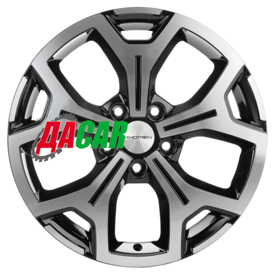Khomen Wheels KHW1710 (Focus) 6,5x17/5x108 ET50 D63,3 Black-FP