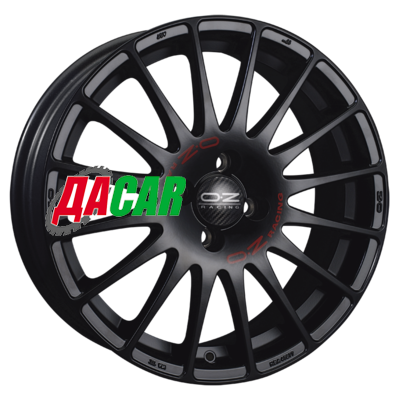 OZ Superturismo GT 8x17/5x112 ET35 D75 Matt Black + Red Lettering