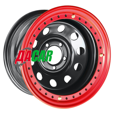 Off-Road Wheels Jeep 8x15/5x114,3 ET-19 D84 черный с бедлоком (красный)